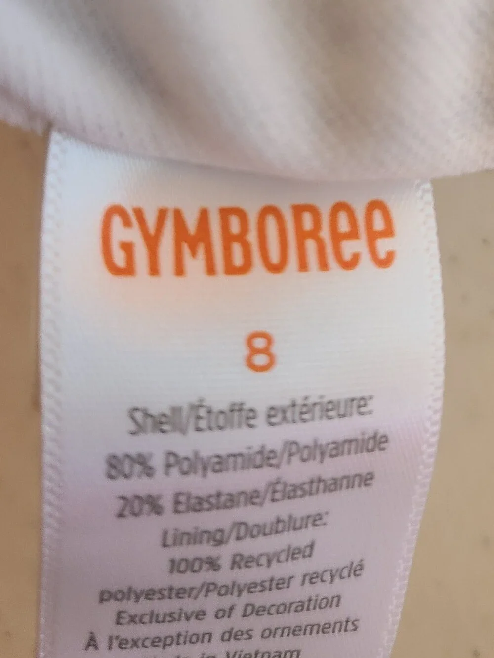 ​Gymboree Girls Blue White Striped One Shoulder Ruffle Swimsuit Size 8